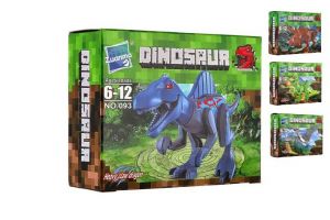 Stavebnice dinosaurus plast mix druhů v krabičce 13x10cm