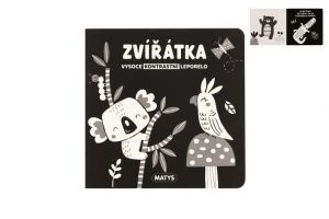 Knížka Vysoce kontrastní leporelo Zvířátka 16x16cm 0m+