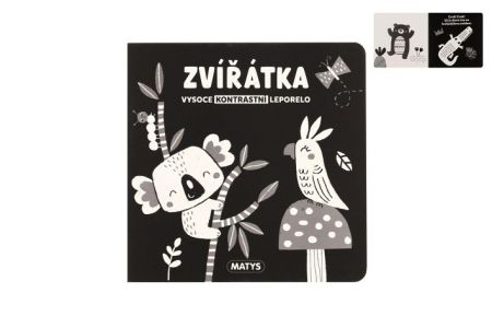 Knížka Vysoce kontrastní leporelo Zvířátka 16x16cm 0m+