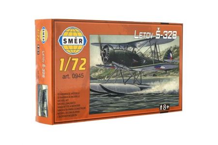 Model Letov Š-328 plast 19x14,4cm v krabici 25x14,5x5cm