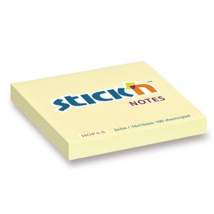 Bloček HOPAX 76x76mm žlutý 100 lístků