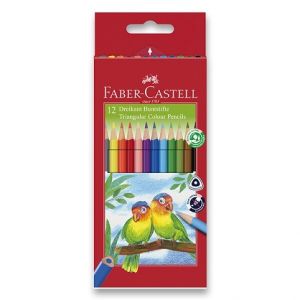 FABER Trojhranné Ecopastelky 12ks + ořezávátko