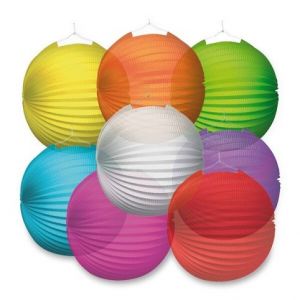 Papírový lampion Transparent průměr 25 cm, mix barev 