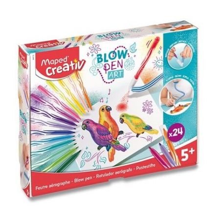 Sada Maped Creativ Blowpen Pop‚Art Foukací pero 24 barev