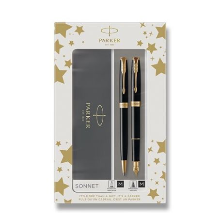 Parker Sonnet Black GT sada plnicí pero a kuličková tužka