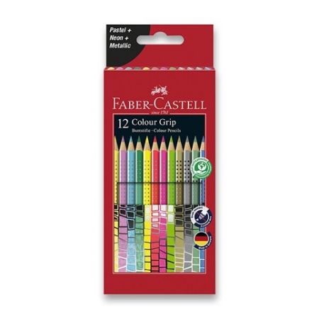 Pastelky Faber-Castell Grip 2001 speciální edice, 12 barev