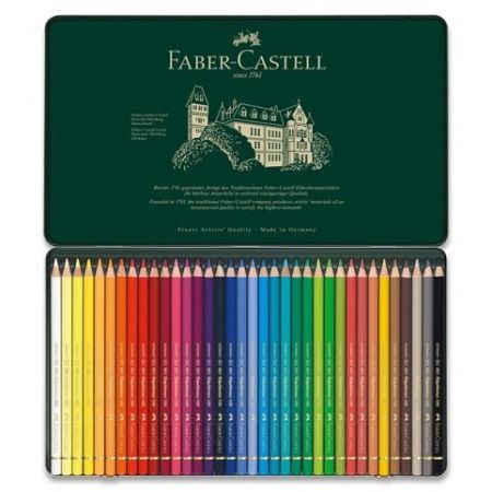 Pastelky Faber-Castell Polychromos plechová krabička, 36 barev