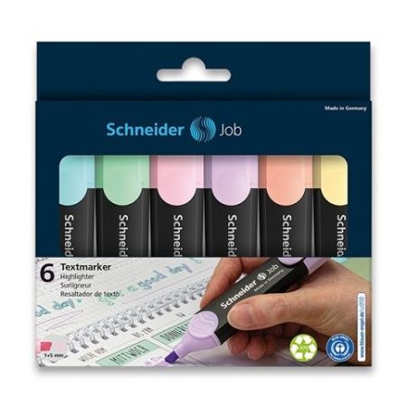 Zvýrazňovač Schneider Job Pastel sada 6 barev
