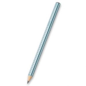 Grafitová tužka Faber-Castell Sparkle Jumbo perleťové odstíny, tyrkysová