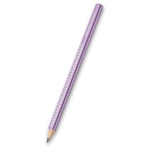 Grafitová tužka Faber-Castell Sparkle Jumbo perleťové odstíny, fialová