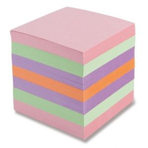 Poznámkový bloček barevný - nelepený 90 × 90 × 90 mm, 800 listů