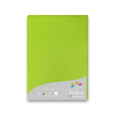 Barevná dopisní karta Clairefontaine zelená, A4