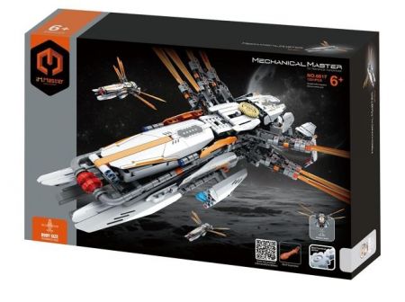 Stavebnice iM.MASTER vesmírná loď s mechanickým pohonem plast 1229 dílků v krabici 40x27x9