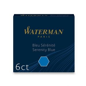 Inkoustové bombičky Waterman krátké - modré, omyvatelné