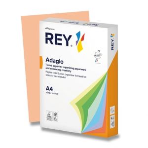 Barevný papír Rey Adagio, pastelový, 500 listů - lososový