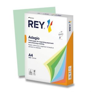 Barevný papír Rey Adagio, pastelový, 500 listů - zelený
