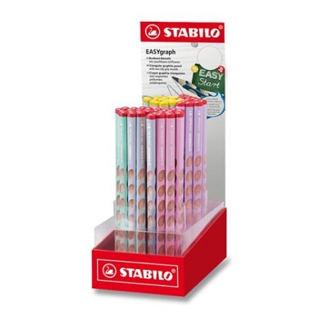 Grafitová tužka STABILO EASYgraph Pastel - stojánek, 60 ks
