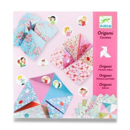 Origami skládačka Djeco - Nebe, peklo, ráj - růžová sada