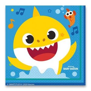 Papírové ubrousky Baby Shark - 33 x 33 cm, 16 ks