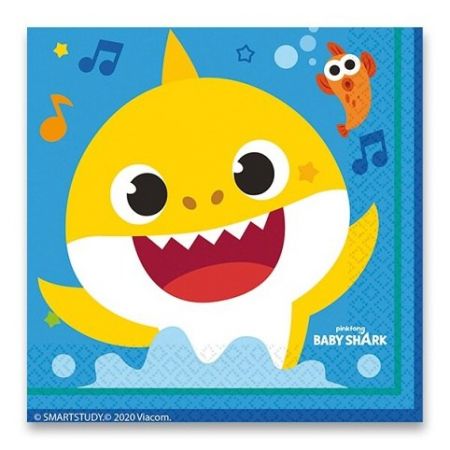 Papírové ubrousky Baby Shark - 33 x 33 cm, 16 ks