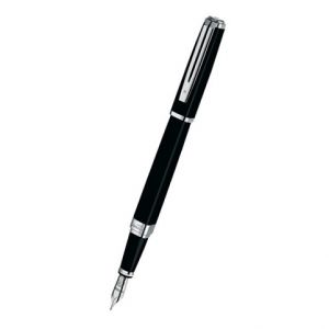 Plnicí pero Waterman Exception Slim Black Lacquer ST - hrot F