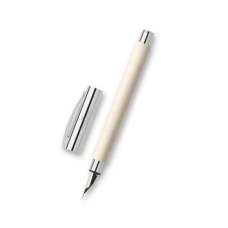Plnicí pero Faber-Castell Ambition Precious Resin Cinematic White - hrot F