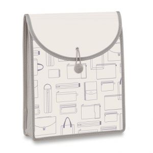 Aktovka Foldermate Vintage, A4, vrchní plnění - šedá