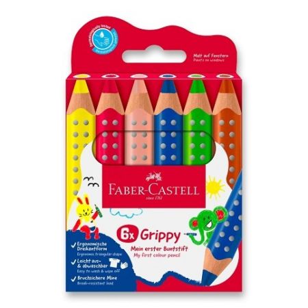 Pastelka Faber-Castell Grippy - 6 barev