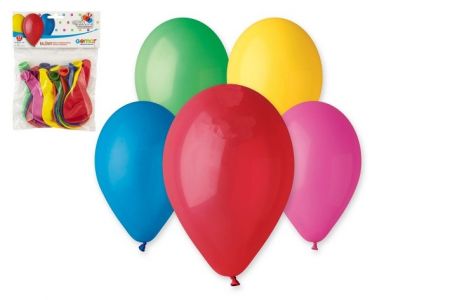 Balonek/Balonky nafukovací 10" 10cm 15ks v sáčku karneval