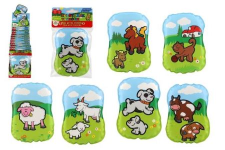 Polštářek Moje první zvířátka pískací 12x9x2cm 6 druhů v sáčku 0+ MPZ