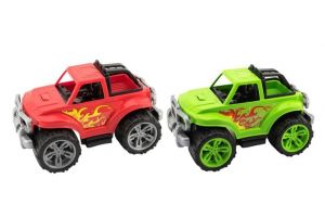 Auto terénní plast 34x22cm volný chod 2 barvy