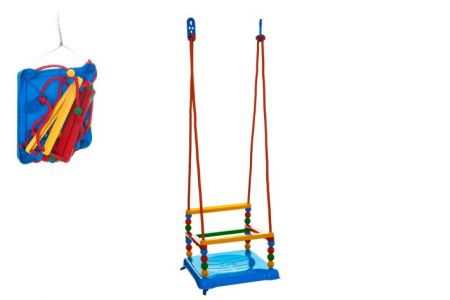 Houpačka plast 35x34cm modrá nosnost 40kg v síťce 