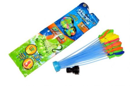 Vodní bomby sada pro vodní bitvu 37ks s nástavcem na kohoutek 10x30cm v sáčku