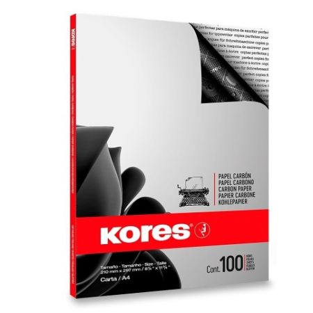 Uhlový papír Kores Carbonet - černý - 100 listů