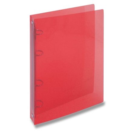 4kroužkový pořadač Transparent, A4, 20 mm - červený