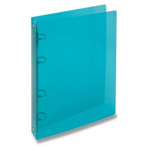 4kroužkový pořadač Transparent, A4, 20 mm - modrý