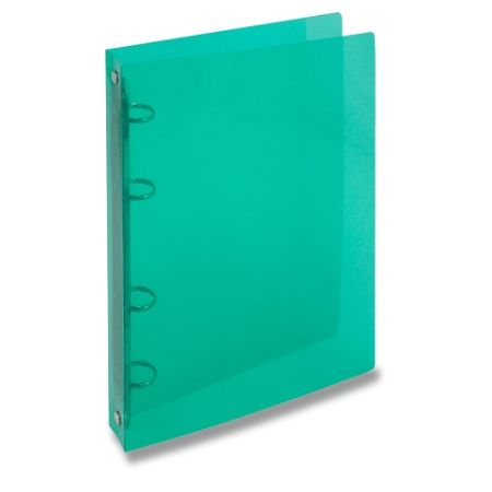 4kroužkový pořadač Transparent, A4, 20 mm - zelený