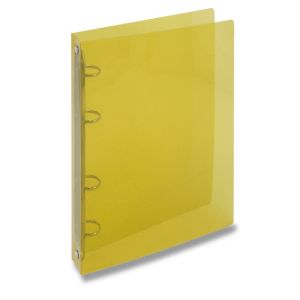 4kroužkový pořadač Transparent, A4, 20 mm - žlutý