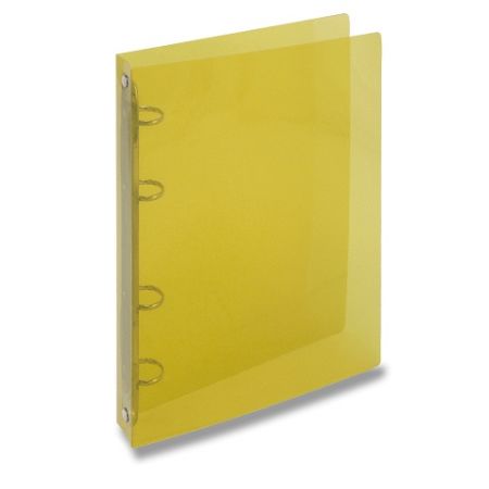 4kroužkový pořadač Transparent, A4, 20 mm - žlutý