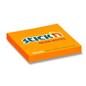 Samolepicí bloček Hopax Stick’n Notes 76 × 76 mm, 100 listů - oranžový