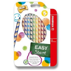 Pastelky STABILO EASYcolors - 12 barev, pro leváky