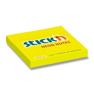 Samolepicí bloček Hopax Stick’n Notes 76 × 76 mm, 100 listů - žlutý