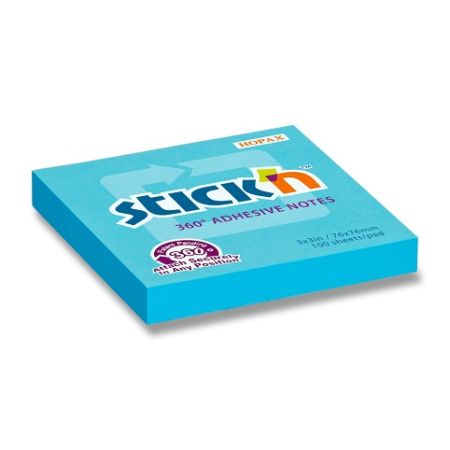Samolepicí bloček Hopax Stick’n Notes 360 76 x 76 mm, 100 listů - modrý