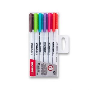 Sada popisovačů Kores K-Marker W1 - sada 6 barev