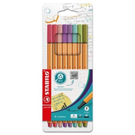 Liner STABILO point 88 - sada 8 barev
