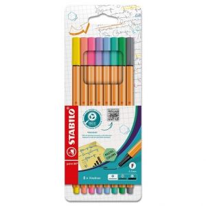 Liner STABILO point 88 - sada 8 pastelových barev