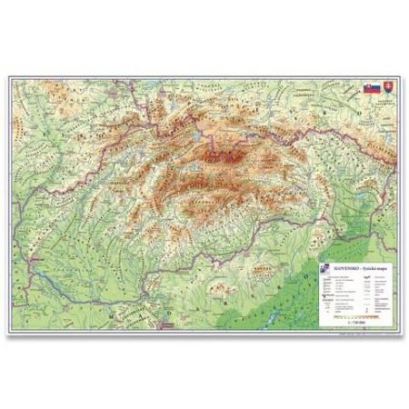 Podložka na stůl mapa Slovenské republiky - 60 x 40 cm