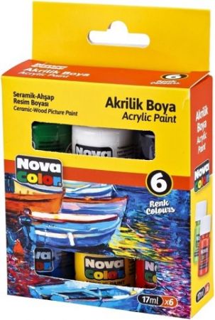 Barvy akrylové NC-2006 6ks 17ml