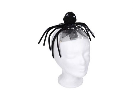 Set karneval W053405 - čelenka s ozdobou černý pavouk