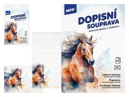 Dopisní papír barevný LUX 5+10 (Kůň)